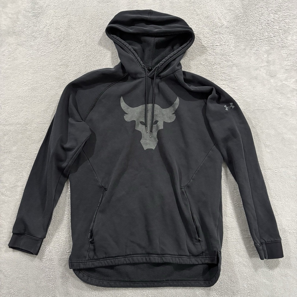 Under Armour Hoodie Men's Large Loose Cold Gear Project Rock Iron Paradise Gym